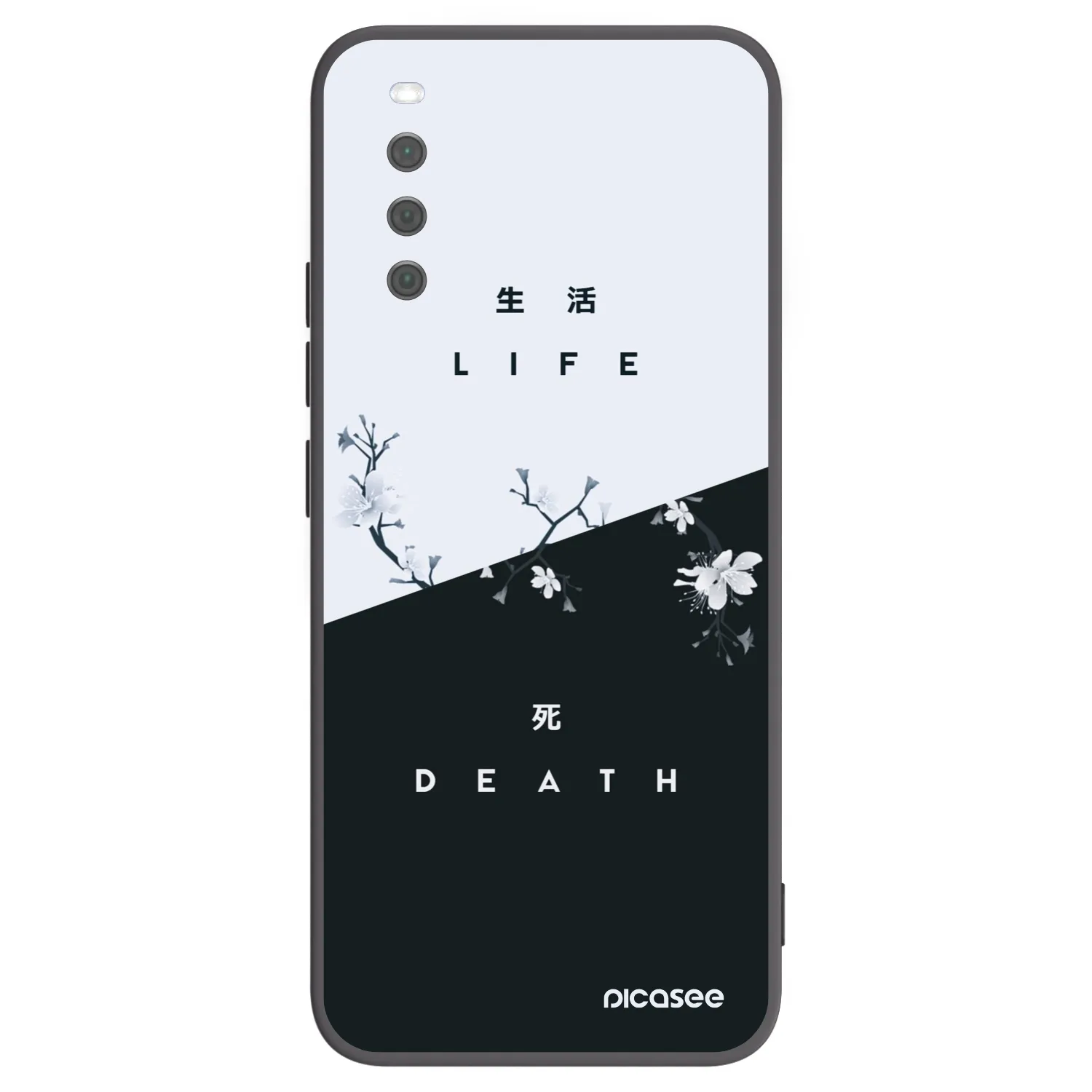 Picasee Μαύρη θήκη σιλικόνης για Sony Xperia 10 III - Life - Death