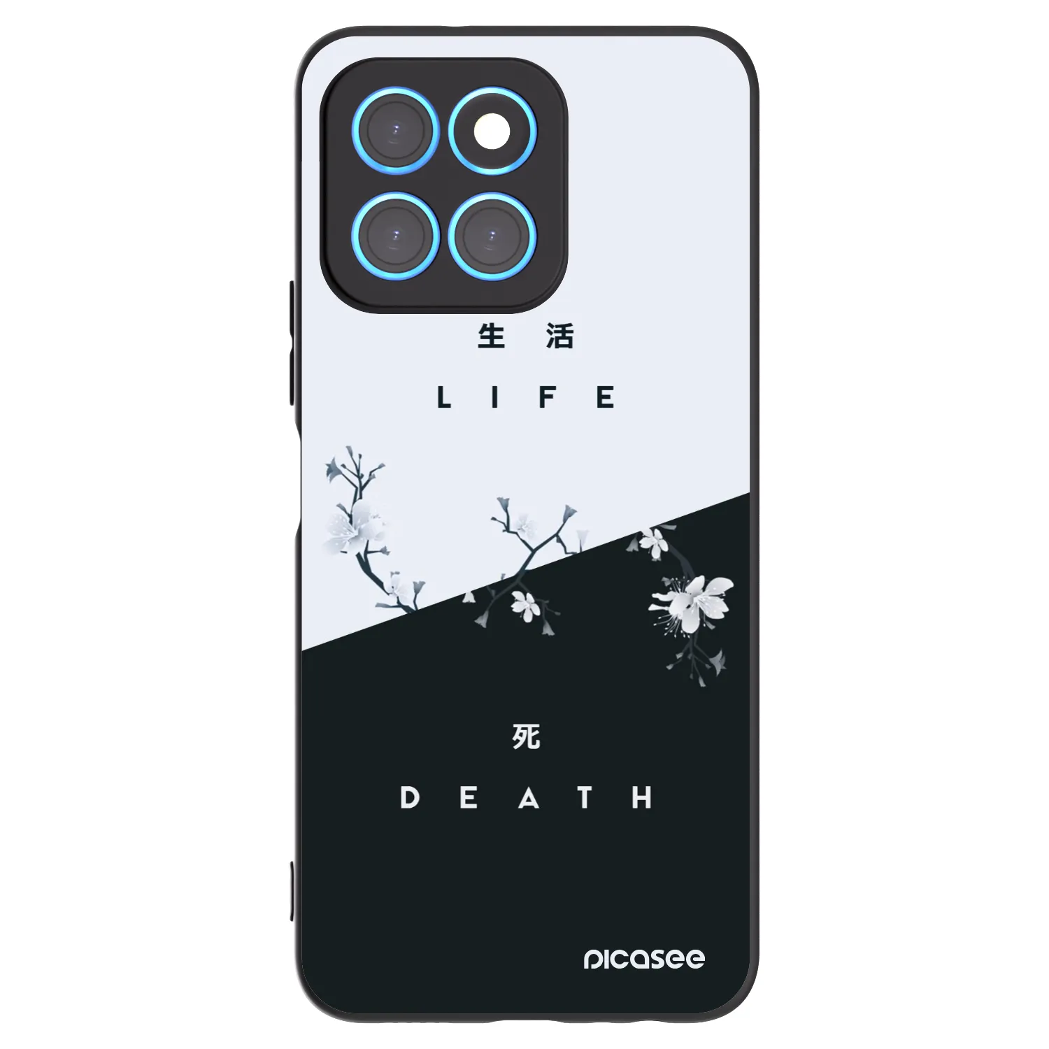 Picasee Μαύρη θήκη σιλικόνης για Honor X6 - Life - Death