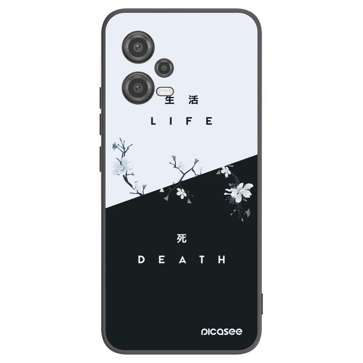 Picasee Μαύρη θήκη σιλικόνης για Xiaomi Poco X5 - Life - Death