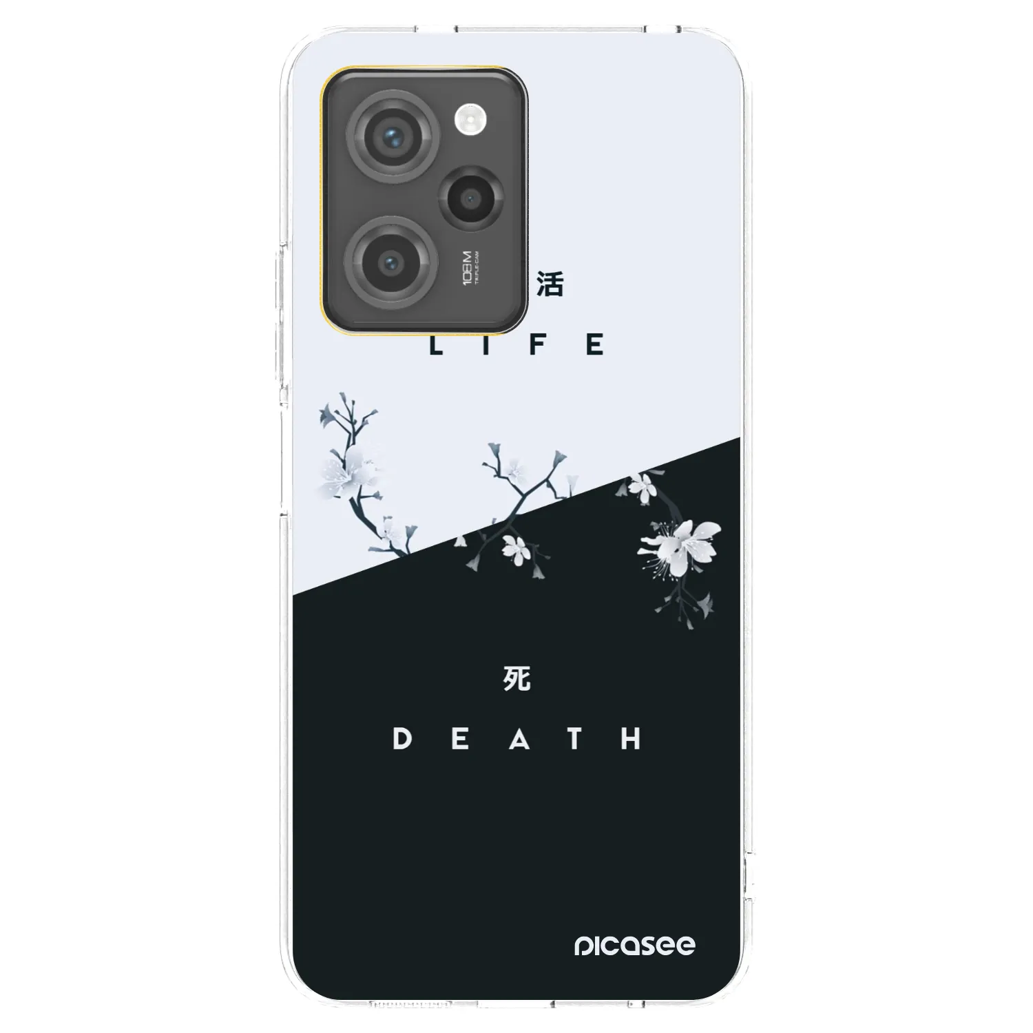 Picasee Μαύρη θήκη σιλικόνης για Xiaomi Poco X5 Pro - Life - Death