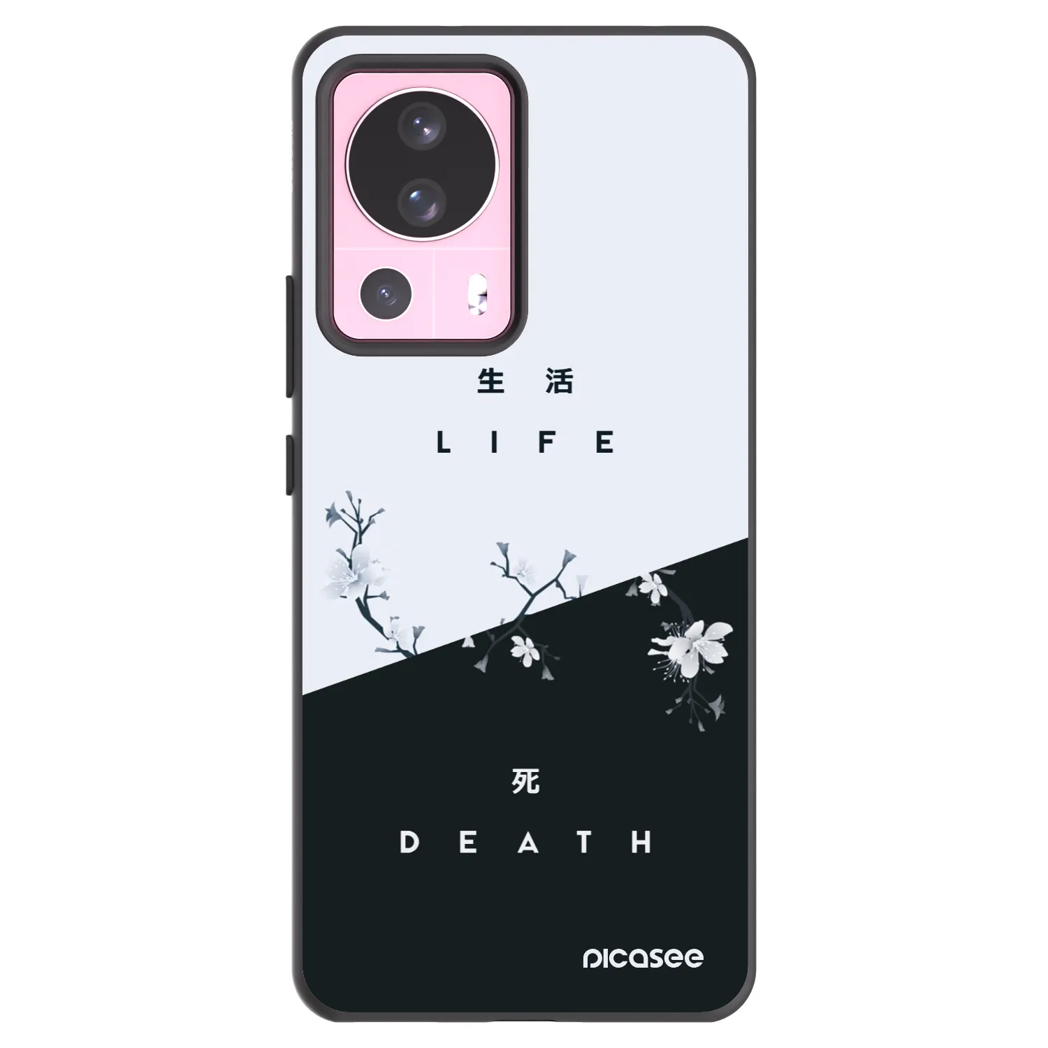 Picasee Μαύρη θήκη σιλικόνης για Xiaomi 13 Lite - Life - Death