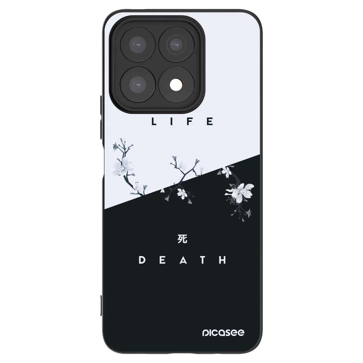 Picasee Μαύρη θήκη σιλικόνης για Honor X8a - Life - Death