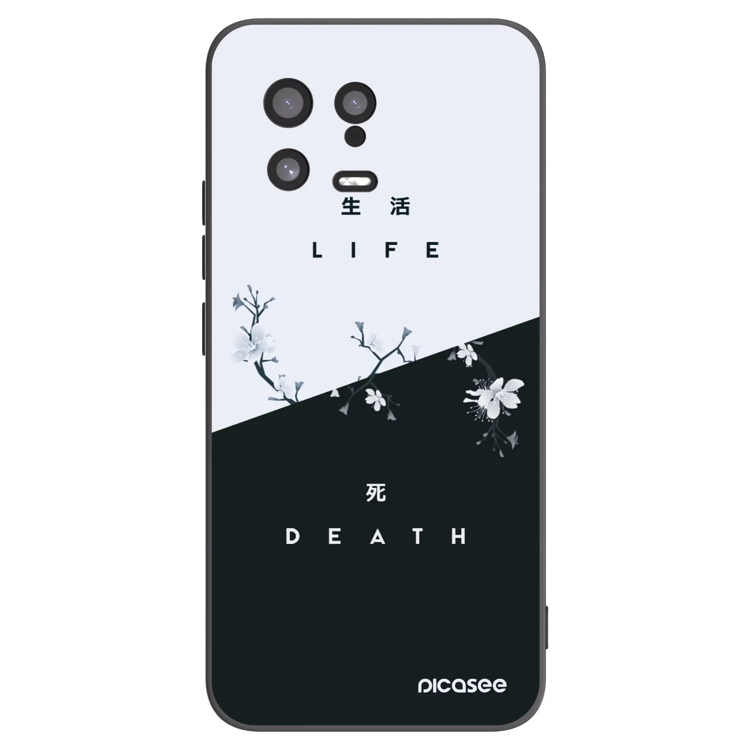 Picasee Μαύρη θήκη σιλικόνης για Xiaomi 13 - Life - Death