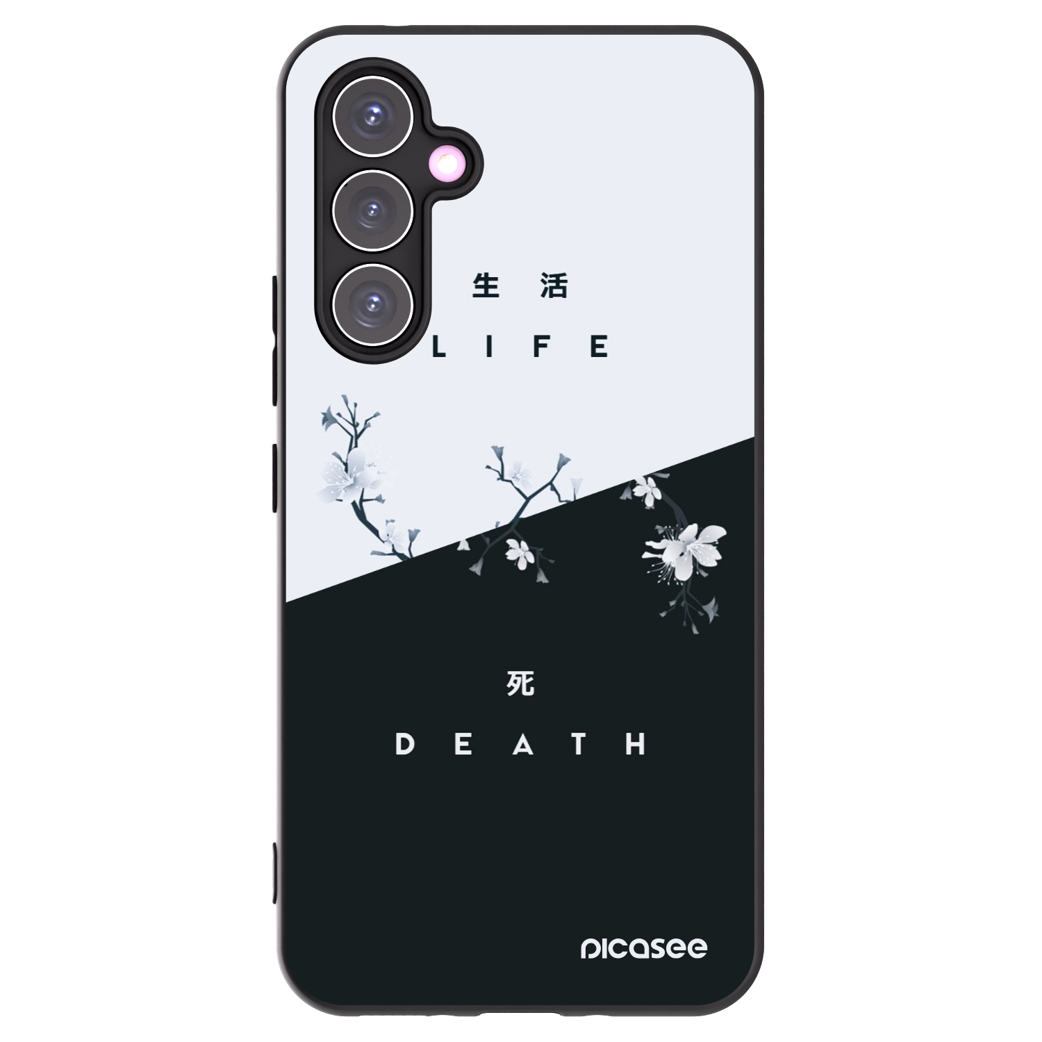 Picasee Μαύρη θήκη σιλικόνης για Samsung Galaxy A54 5G A546B - Life - Death