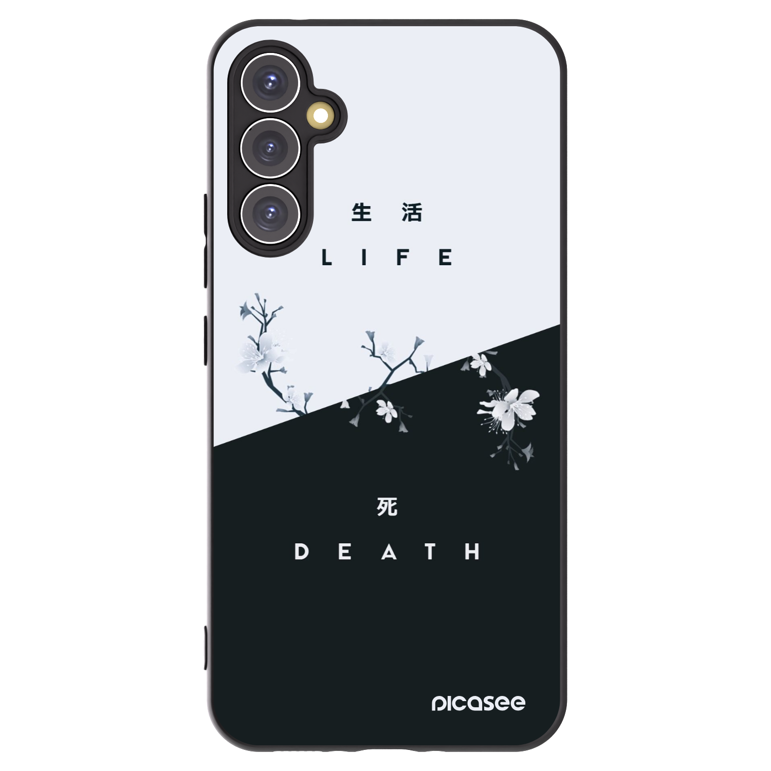 Picasee Μαύρη θήκη σιλικόνης για Samsung Galaxy A34 5G A346B - Life - Death