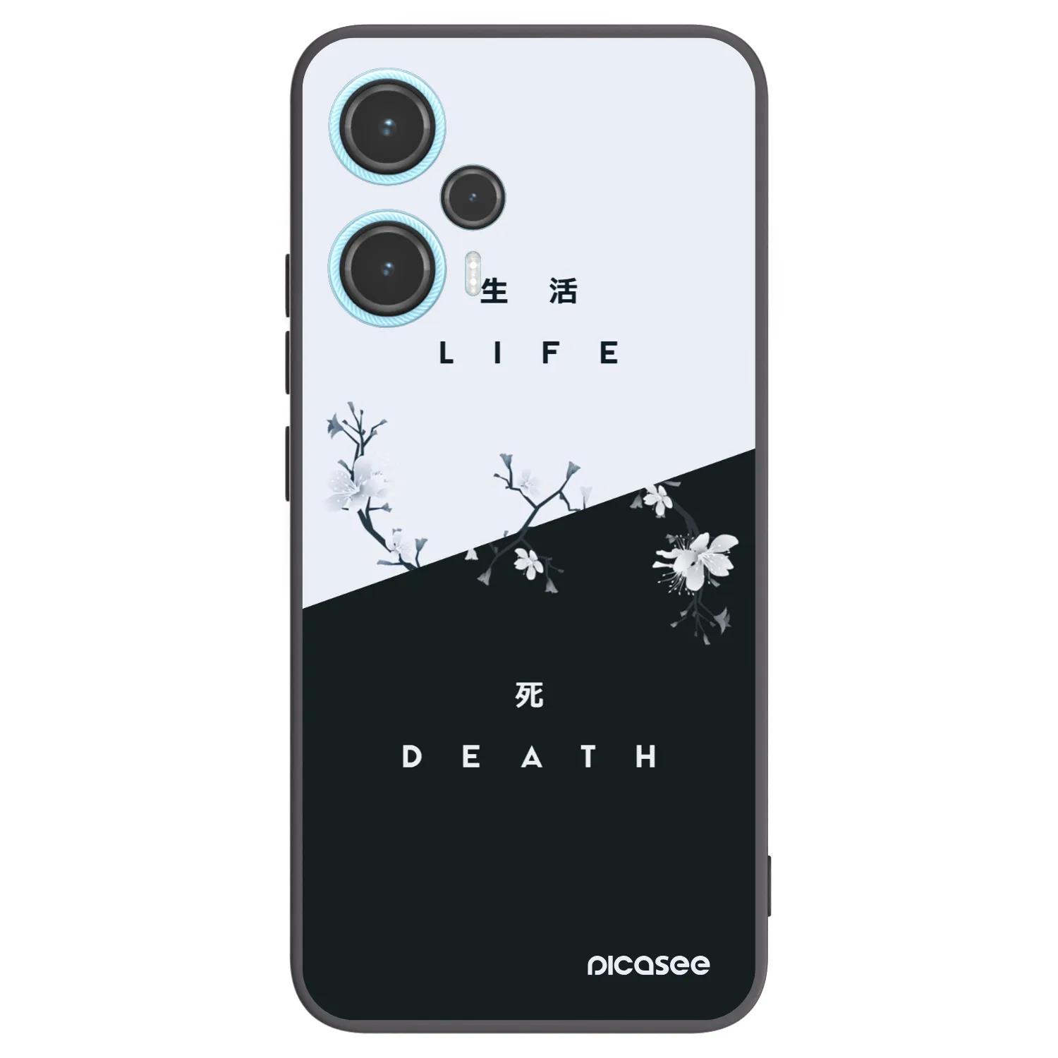 Picasee Μαύρη θήκη σιλικόνης για Xiaomi Poco F5 - Life - Death