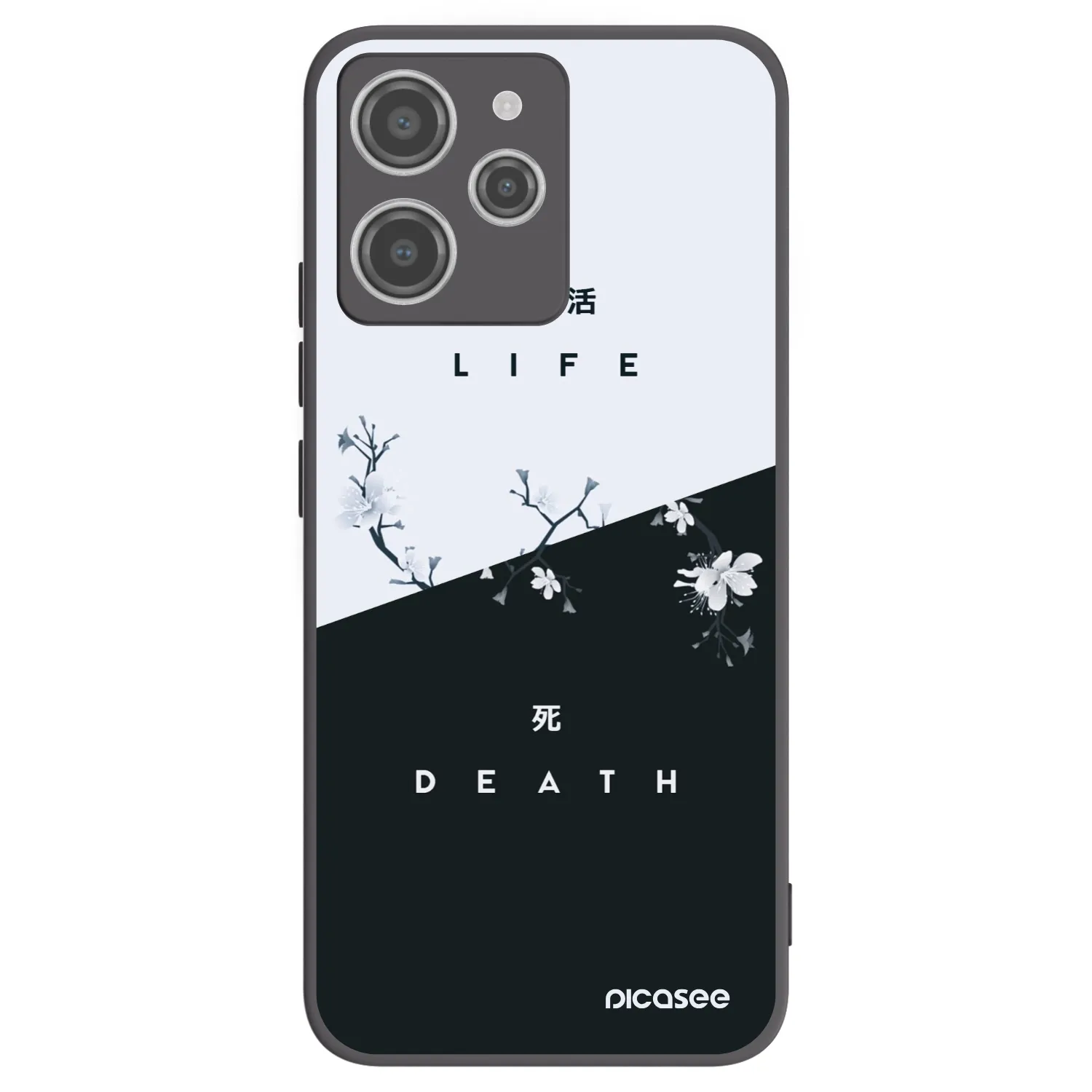Picasee Μαύρη θήκη σιλικόνης για Xiaomi Redmi 12 4G - Life - Death
