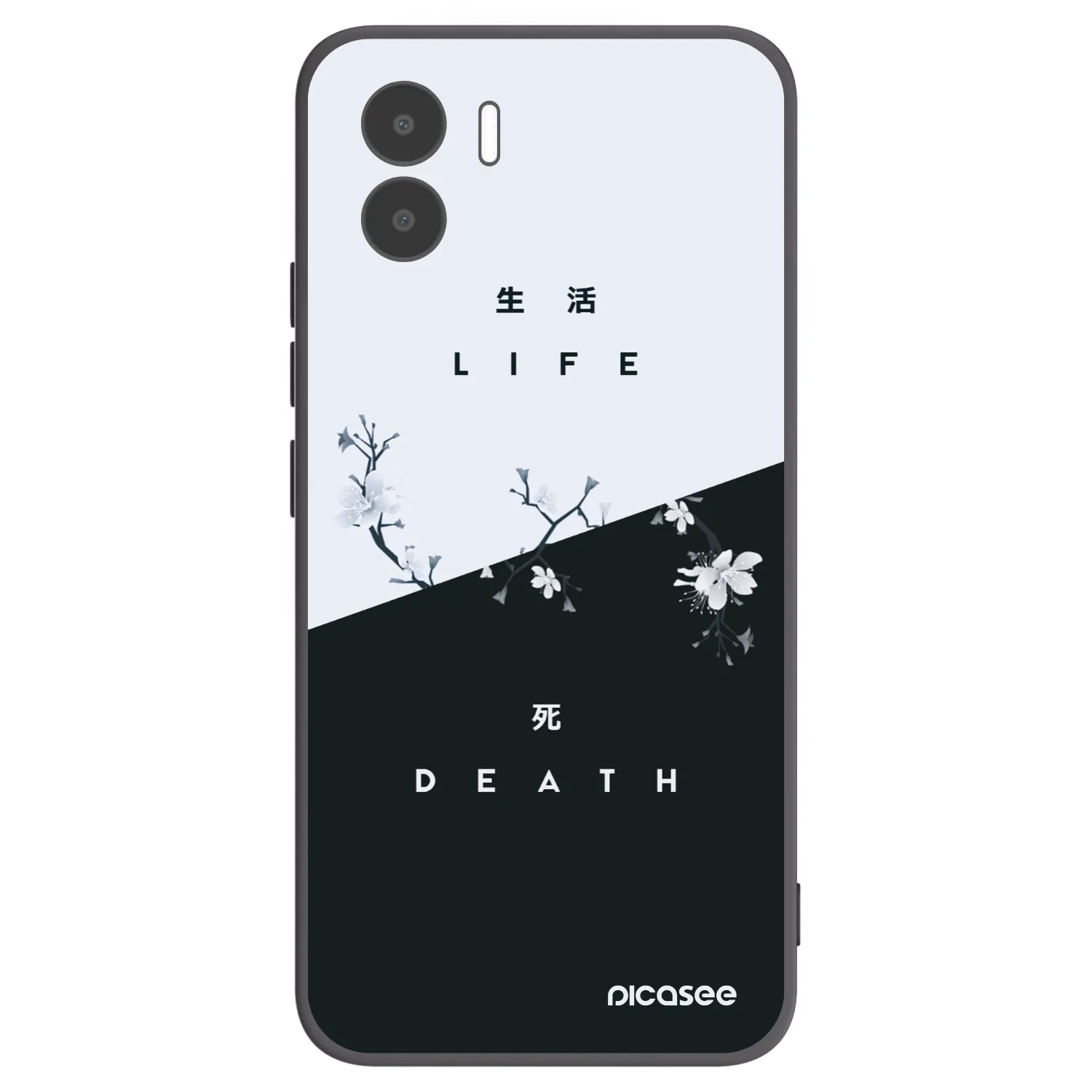 Picasee Μαύρη θήκη σιλικόνης για Xiaomi Redmi A2 - Life - Death
