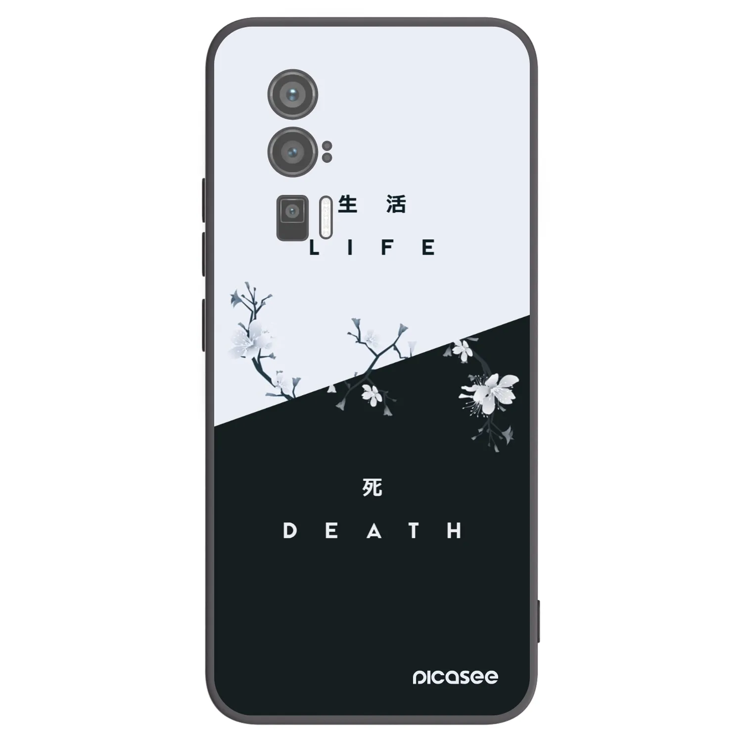 Picasee Μαύρη θήκη σιλικόνης για Xiaomi Poco F5 Pro 5G - Life - Death