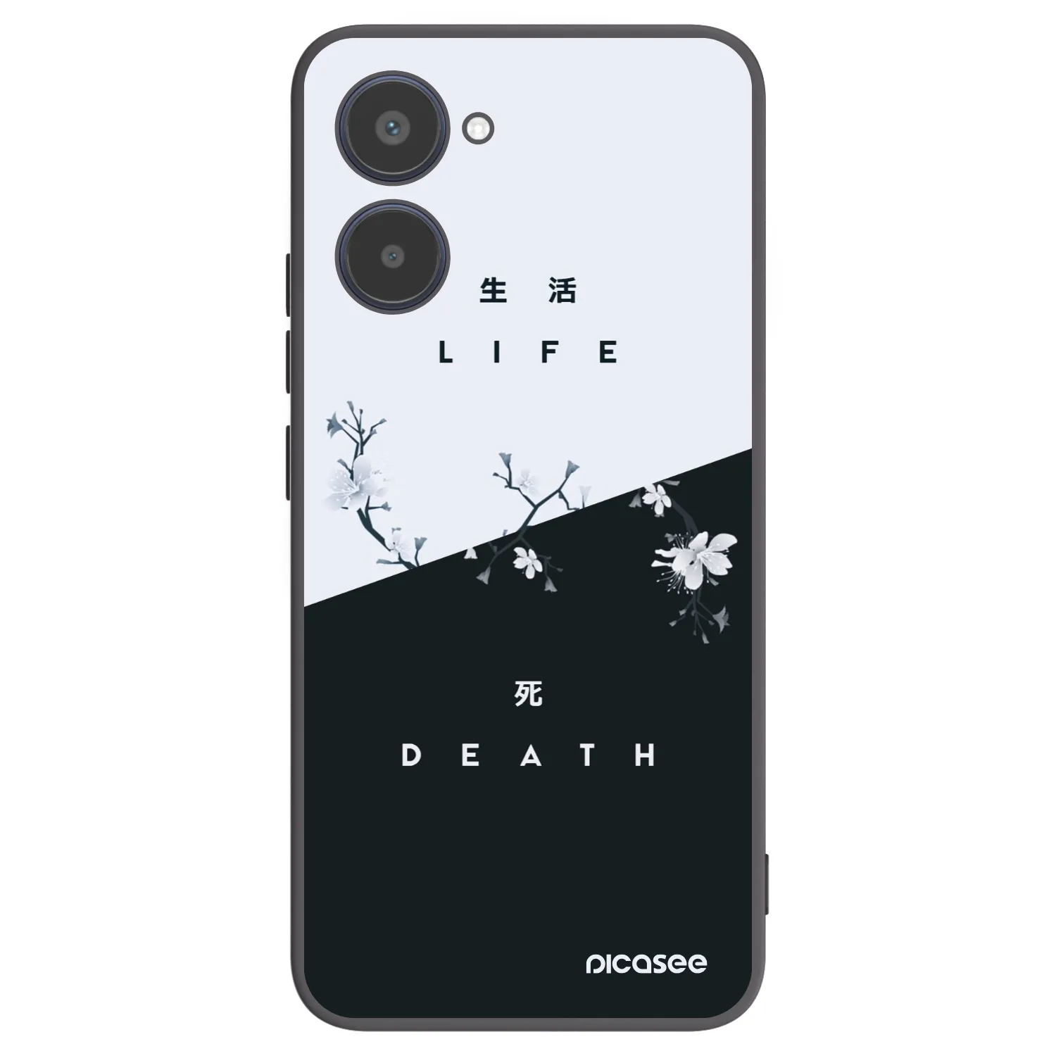 Picasee Μαύρη θήκη σιλικόνης για Realme 10 4G - Life - Death