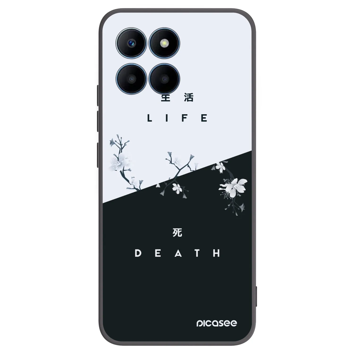 Picasee Μαύρη θήκη σιλικόνης για Honor 70 Lite - Life - Death