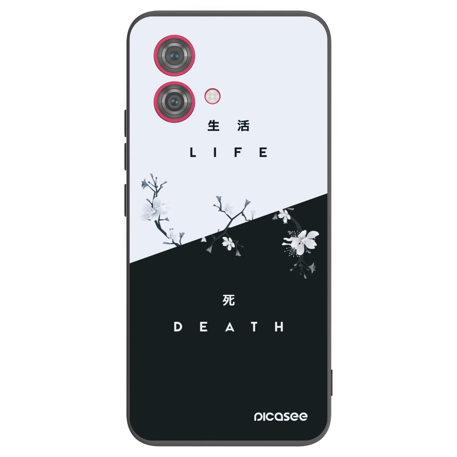 Picasee Μαύρη θήκη σιλικόνης για Motorola Moto G84 5G - Life - Death