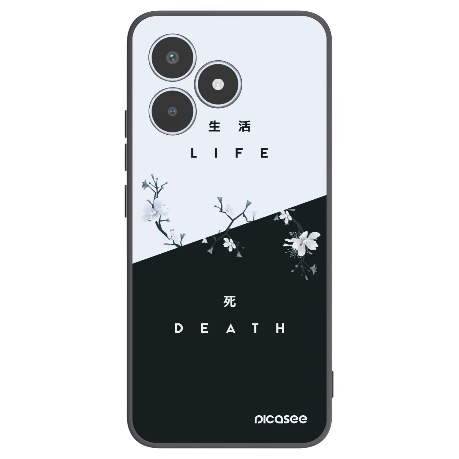 Picasee Μαύρη θήκη σιλικόνης για Realme C53 - Life - Death