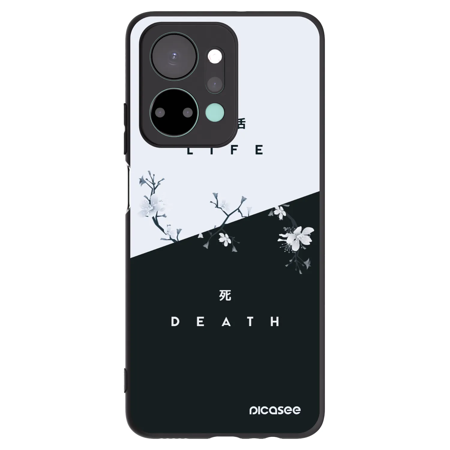 Picasee Μαύρη θήκη σιλικόνης για Honor X7a - Life - Death