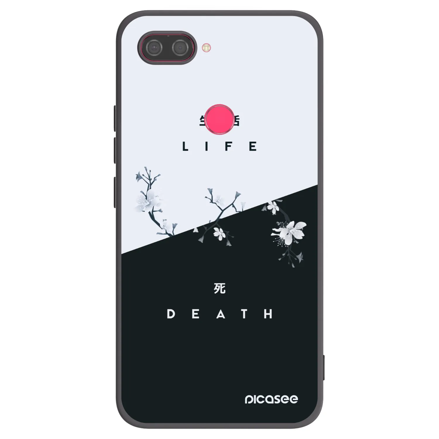 Picasee Μαύρη θήκη σιλικόνης για Xiaomi Mi 8 Lite - Life - Death