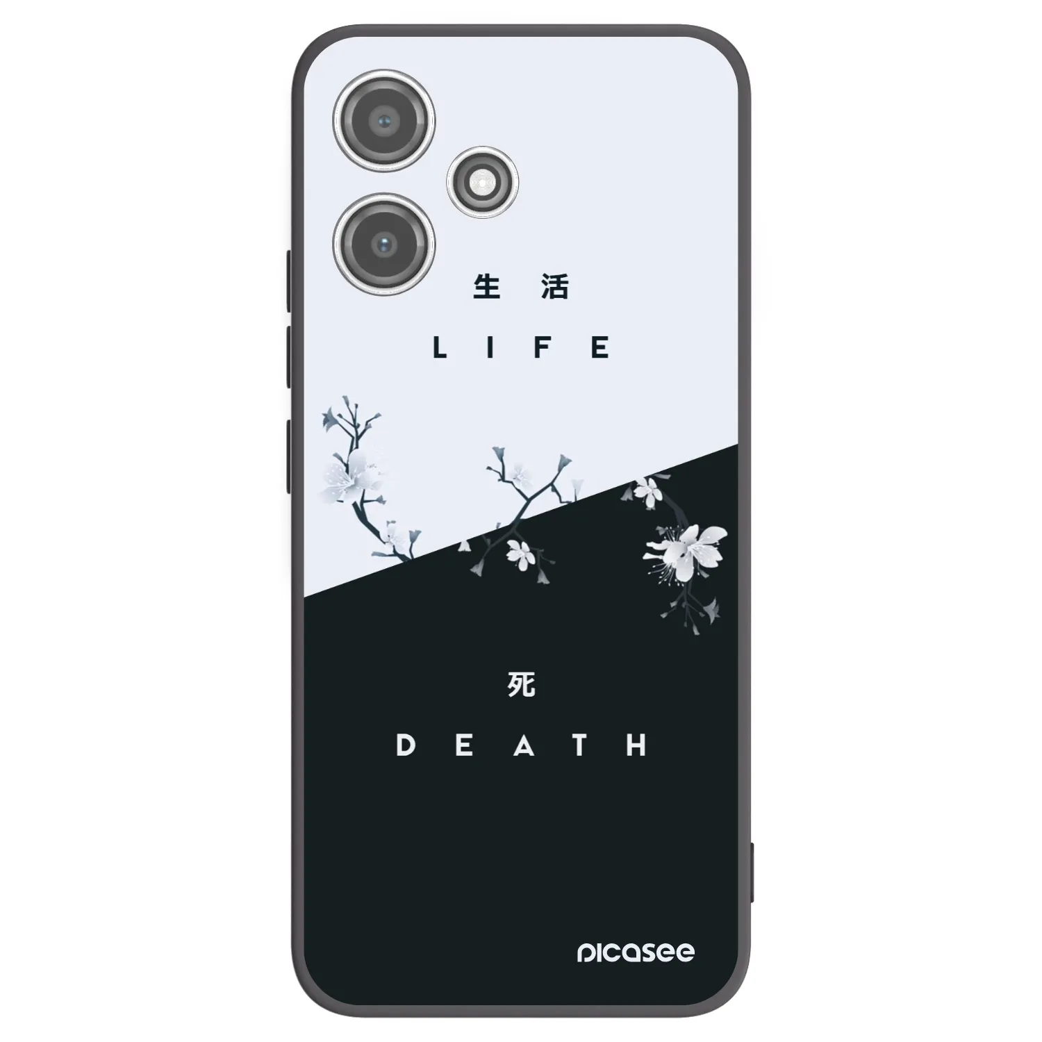 Picasee Μαύρη θήκη σιλικόνης για Xiaomi Redmi 12 5G - Life - Death