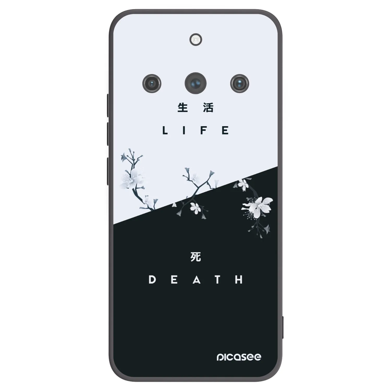 Picasee Μαύρη θήκη σιλικόνης για Realme 11 Pro+ - Life - Death