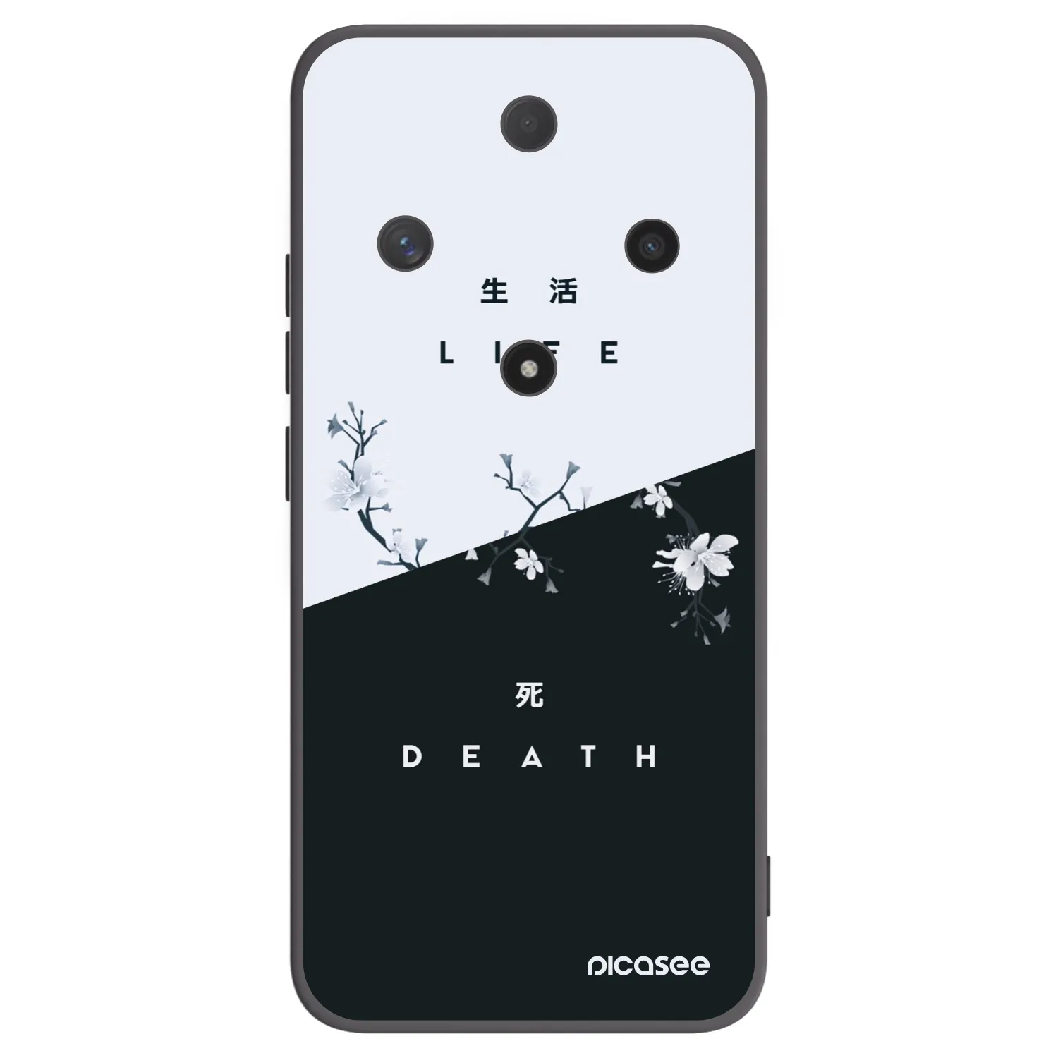 Picasee Μαύρη θήκη σιλικόνης για Honor Magic6 Lite 5G - Life - Death