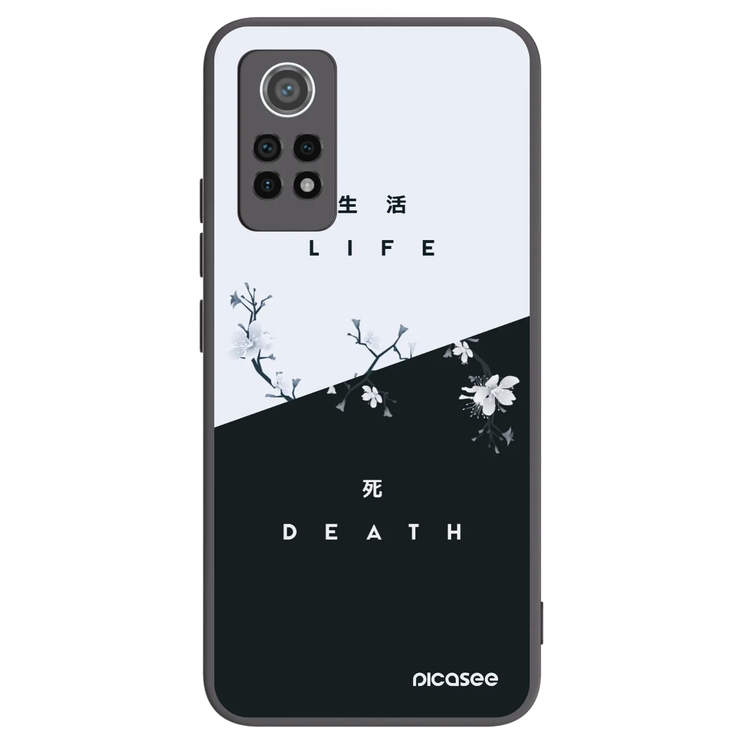 Picasee Μαύρη θήκη σιλικόνης για Xiaomi Redmi Note 12 Pro 4G - Life - Death