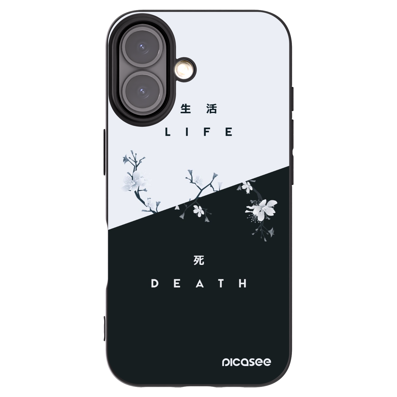 Picasee Μαύρη θήκη σιλικόνης για Apple iPhone 16 - Life - Death