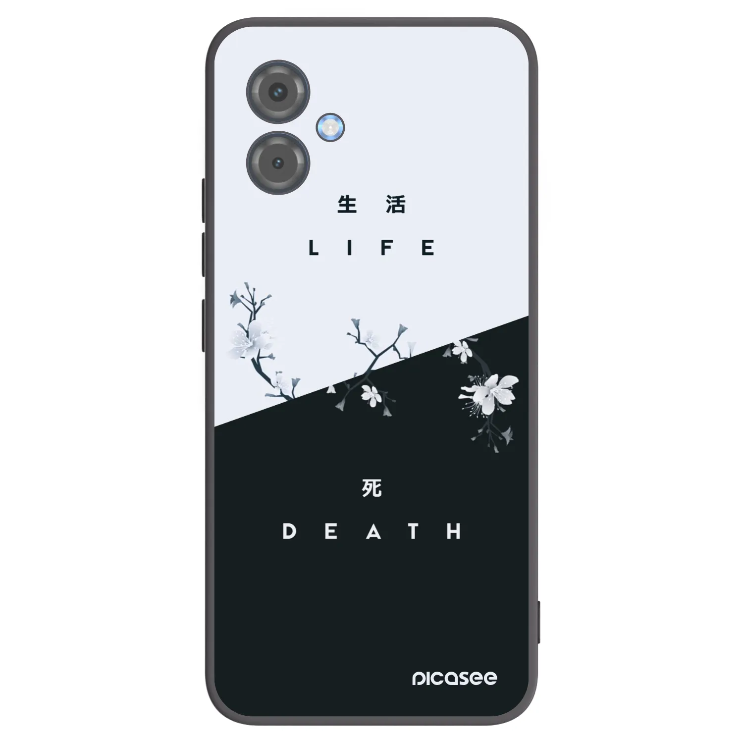 Picasee Μαύρη θήκη σιλικόνης για Motorola Moto G14 - Life - Death