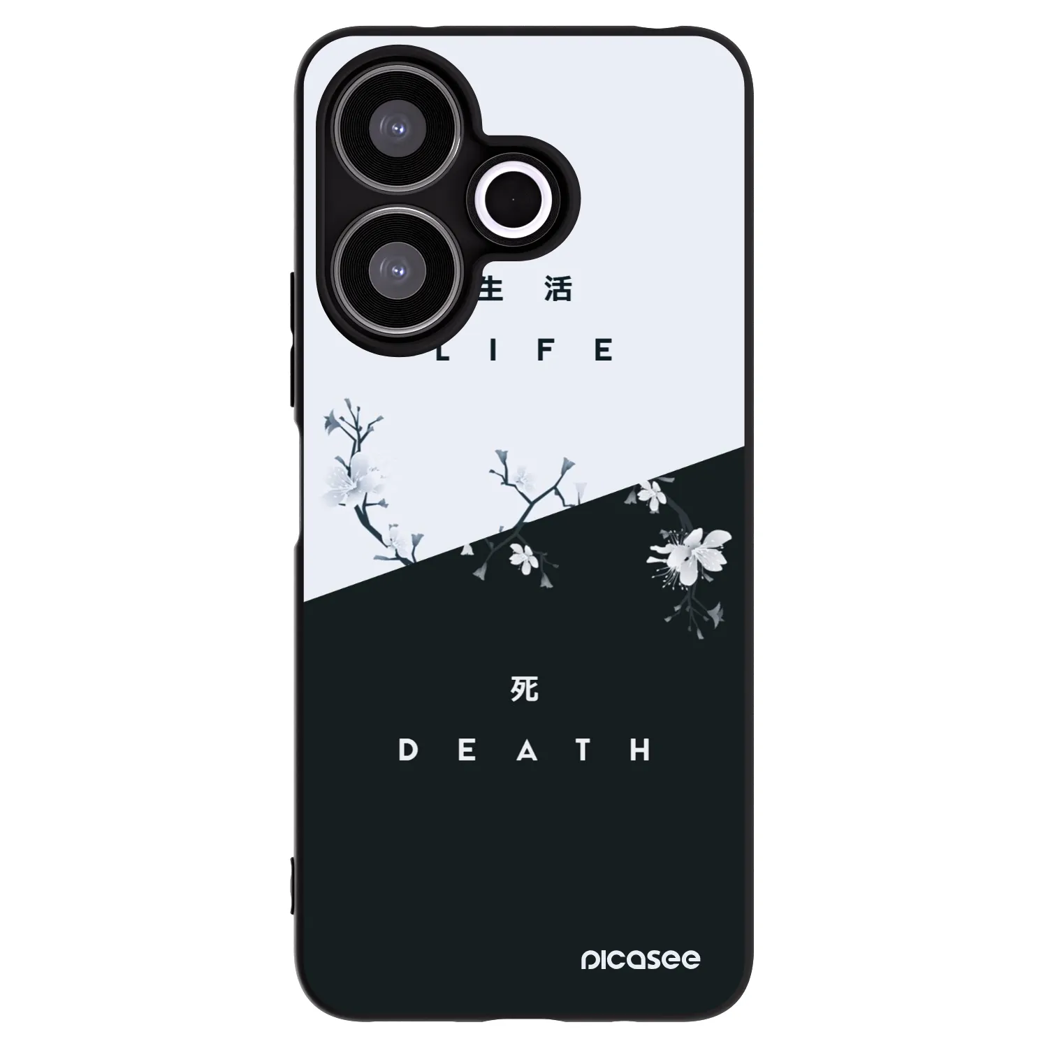 Picasee Μαύρη θήκη σιλικόνης για Xiaomi Redmi 13 4G - Life - Death