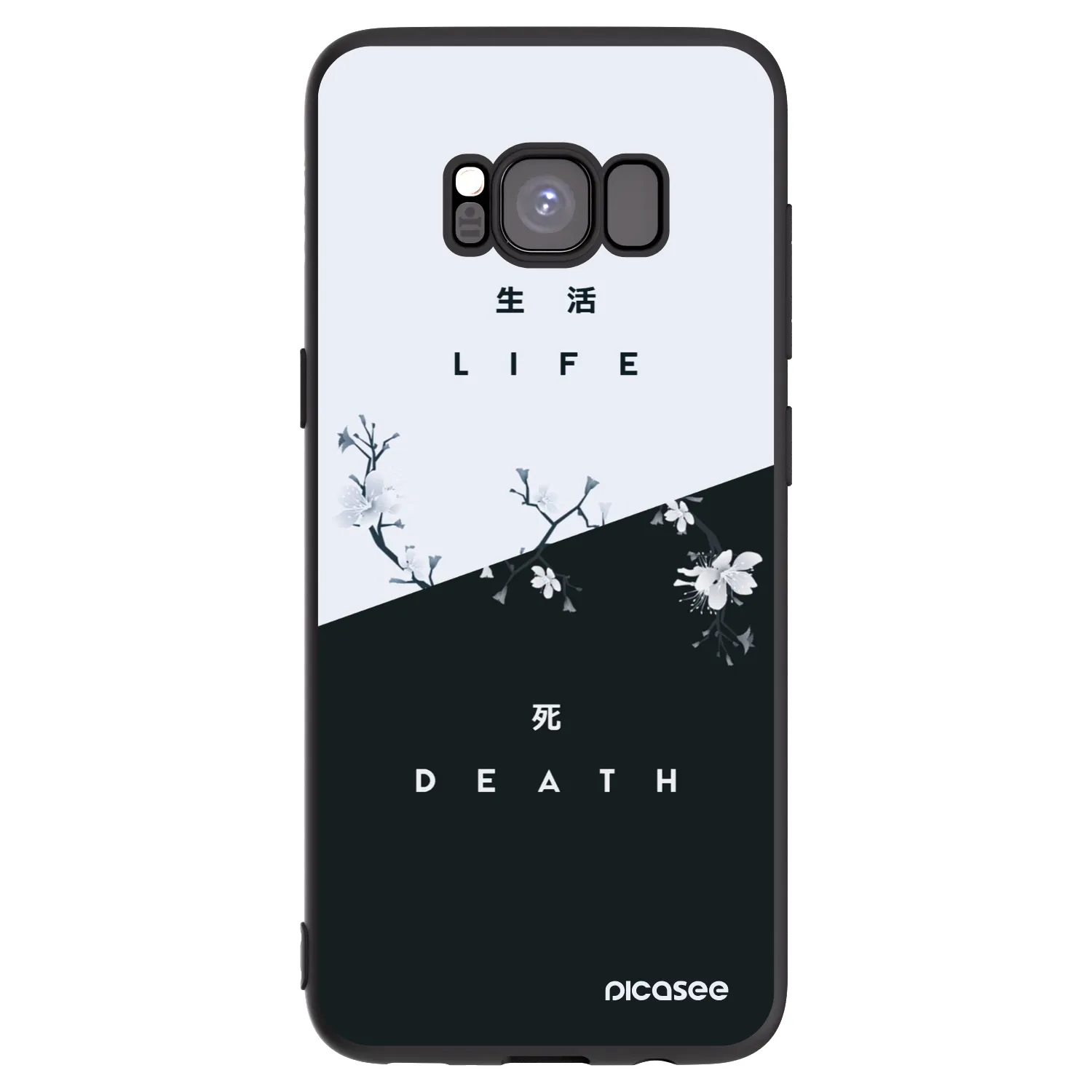 Picasee Μαύρη θήκη σιλικόνης για Samsung Galaxy S8 G950F - Life - Death