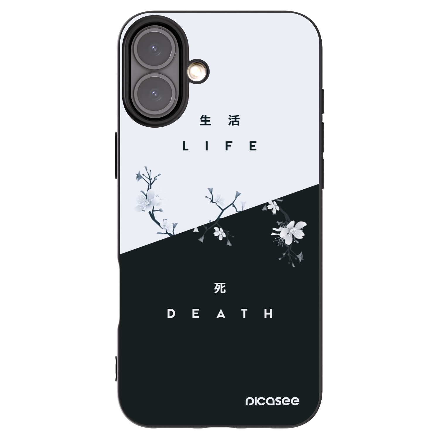 Picasee Μαύρη θήκη σιλικόνης για Apple iPhone 16 Plus - Life - Death