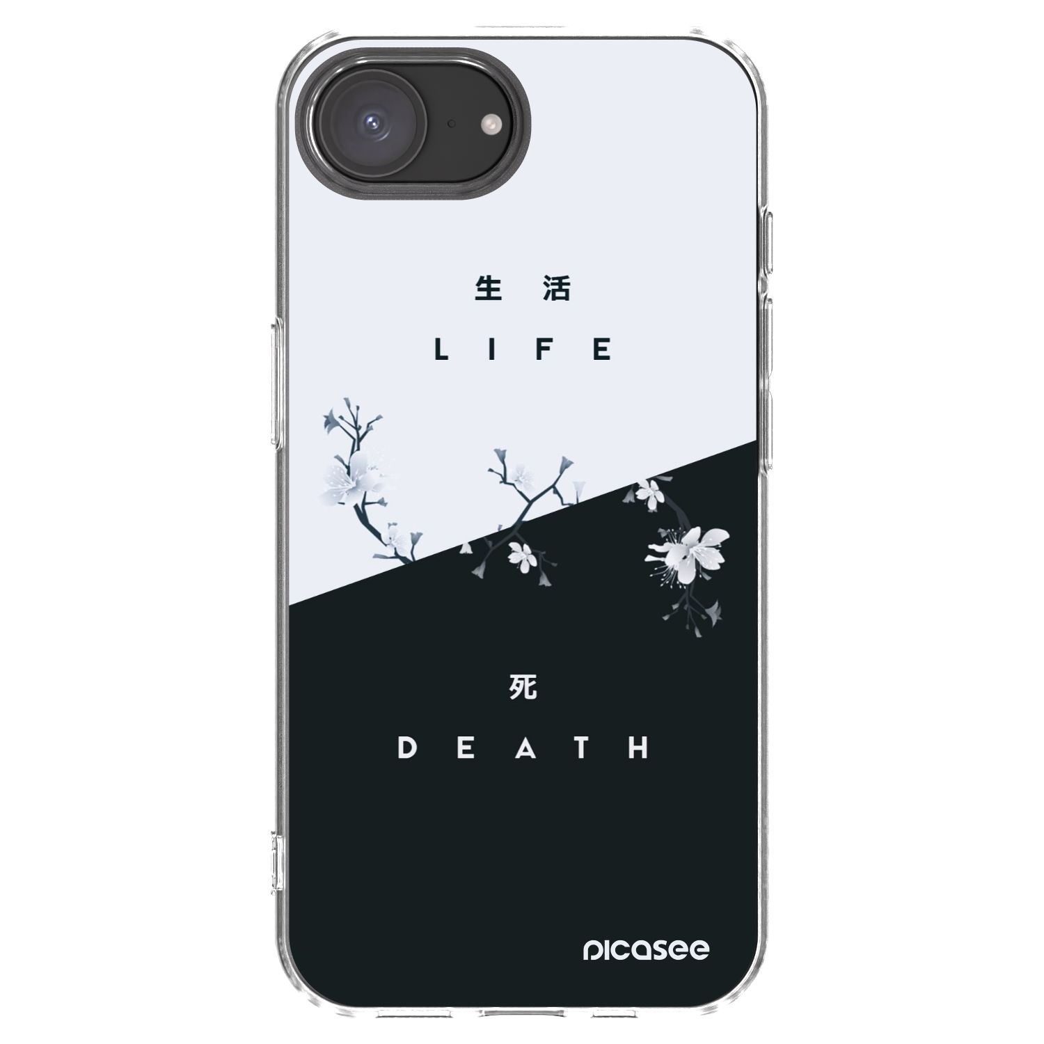 Picasee διαφανής θήκη σιλικόνης Apple iPhone 16e - Life - Death