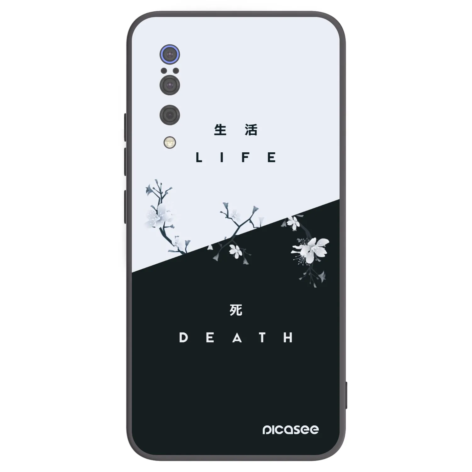 Picasee Μαύρη θήκη σιλικόνης για Xiaomi Mi 9 - Life - Death