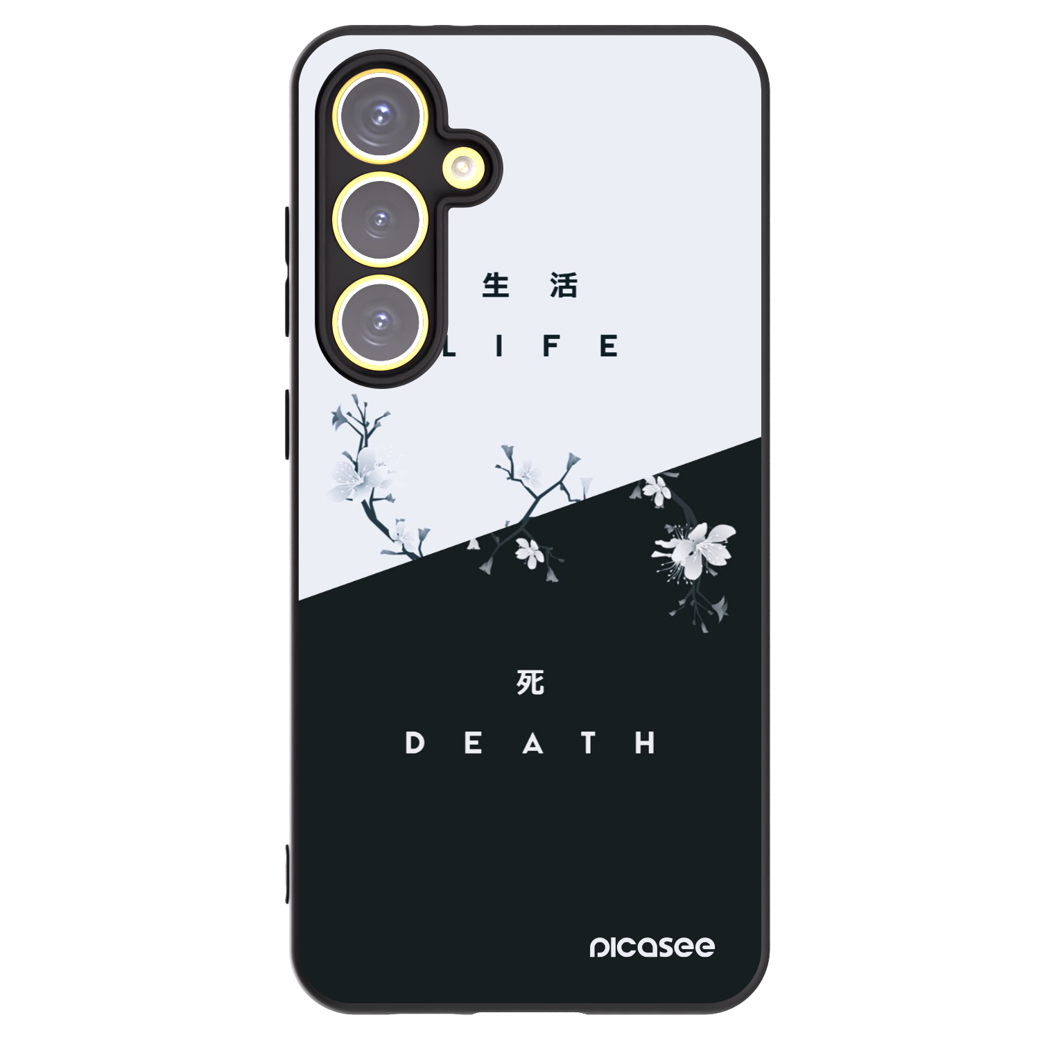 Picasee Μαύρη θήκη σιλικόνης για Samsung Galaxy S24 FE S721B - Life - Death