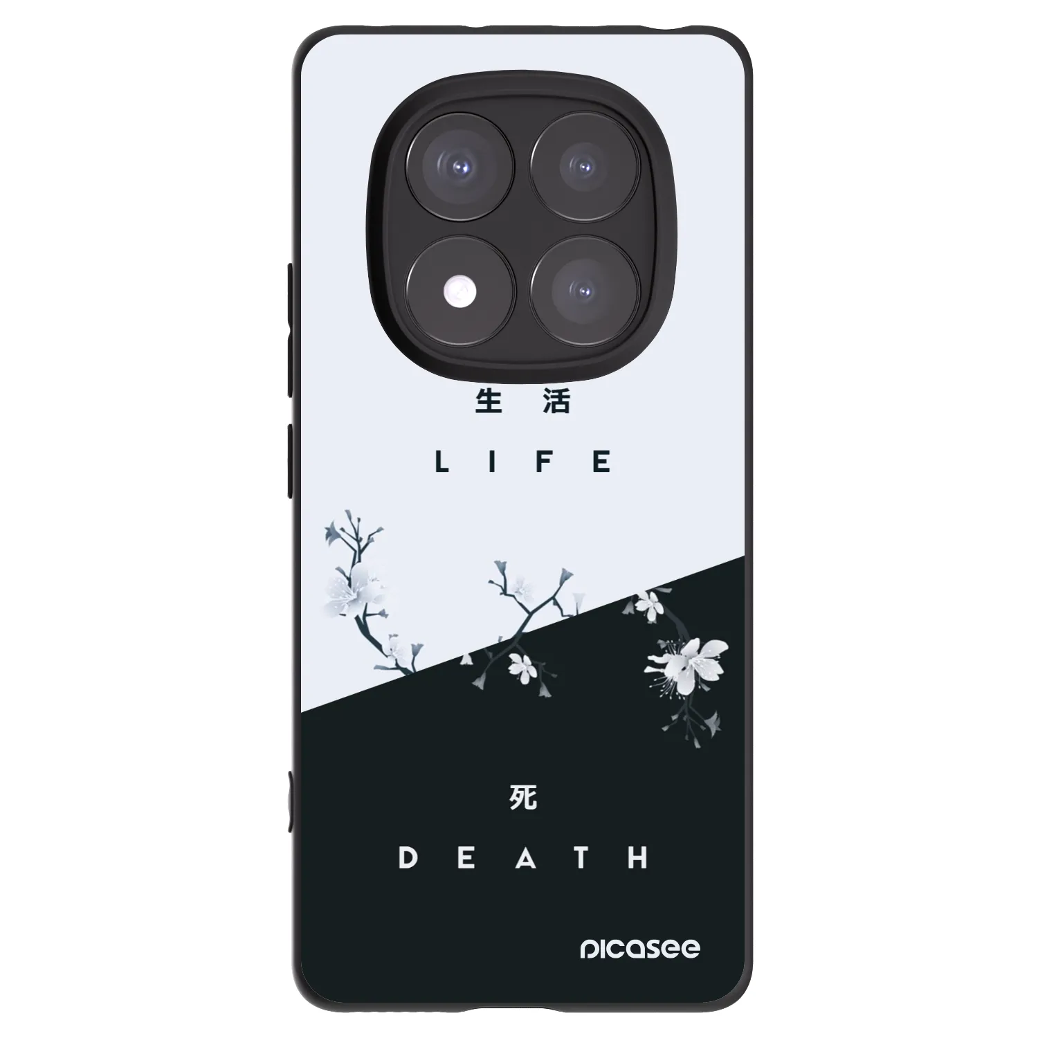 Picasee Μαύρη θήκη σιλικόνης για Xiaomi Redmi Note 14 Pro+ 5G - Life - Death
