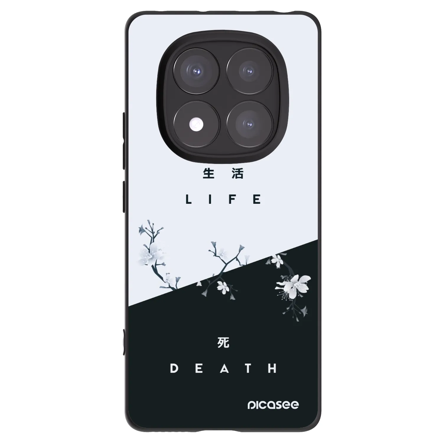 Picasee Μαύρη θήκη σιλικόνης για Xiaomi Redmi Note 14 Pro 5G - Life - Death