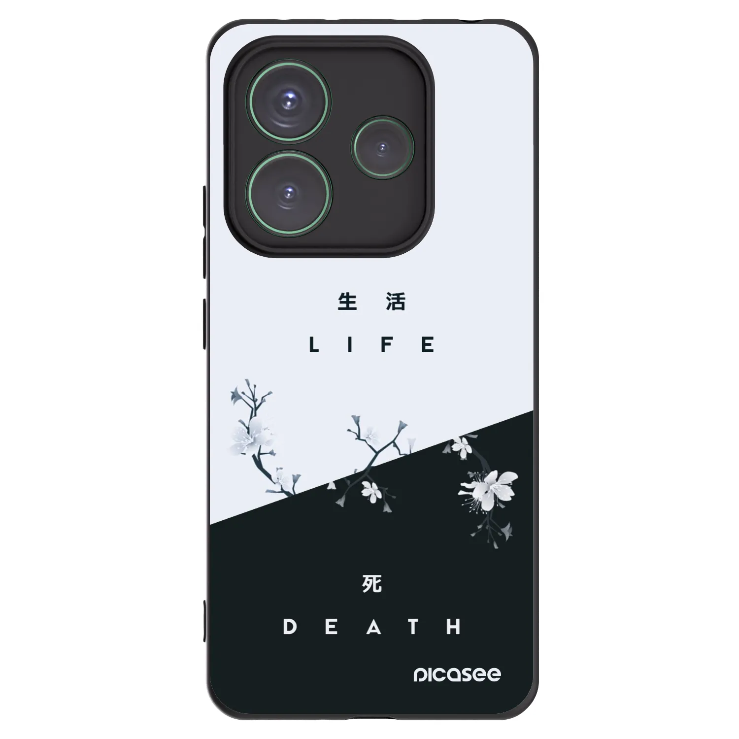Picasee Μαύρη θήκη σιλικόνης για Xiaomi Redmi Note 14 5G - Life - Death