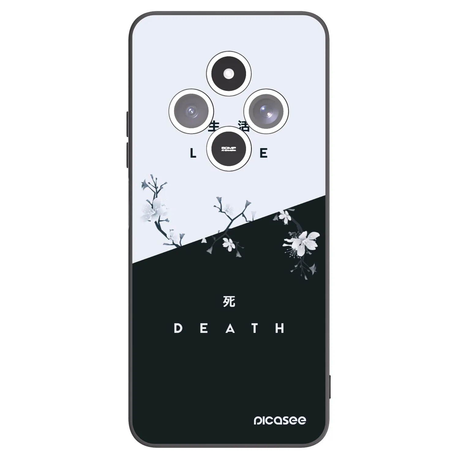 Picasee Μαύρη θήκη σιλικόνης για Xiaomi Redmi 14C - Life - Death