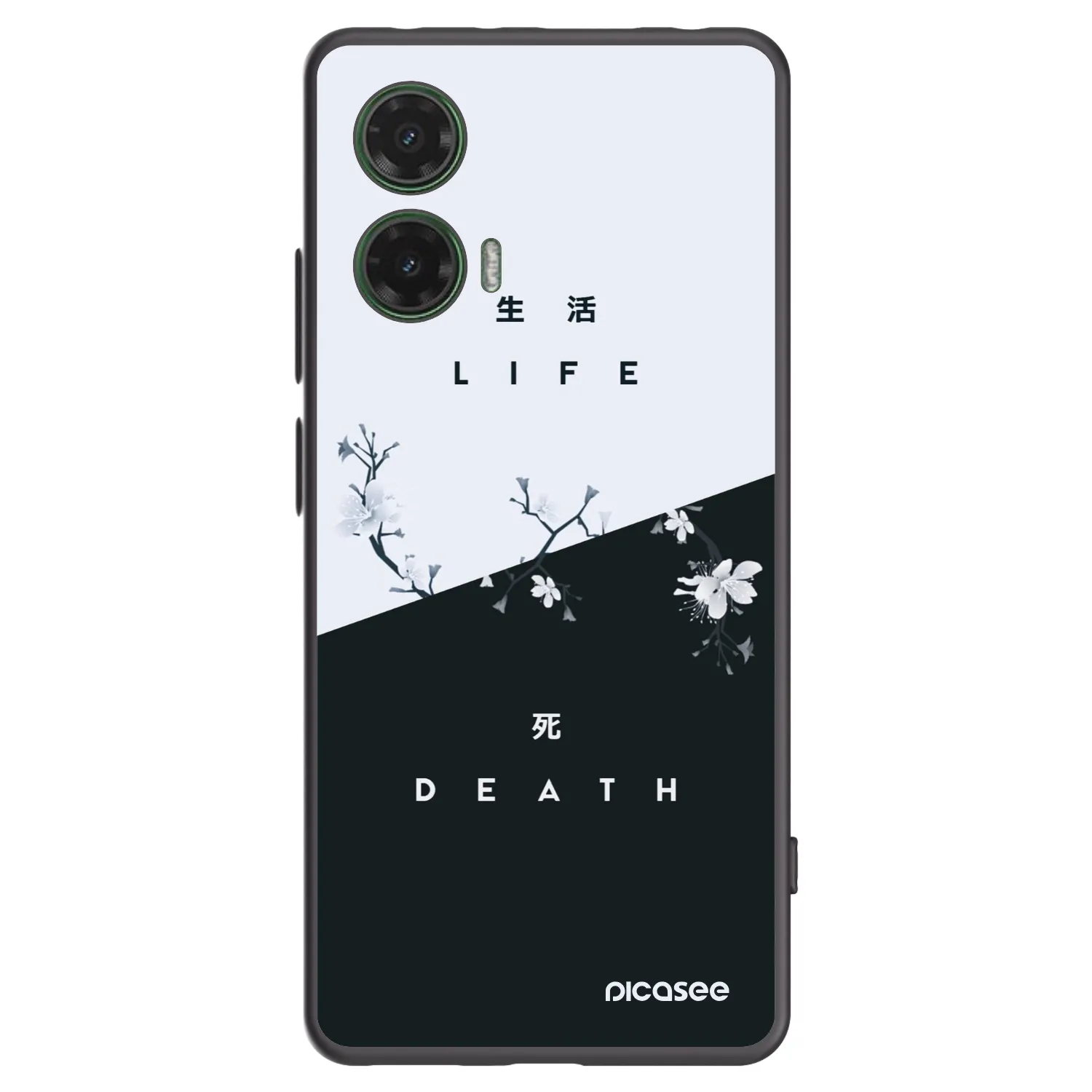 Picasee Μαύρη θήκη σιλικόνης για Motorola Moto G35 5G - Life - Death