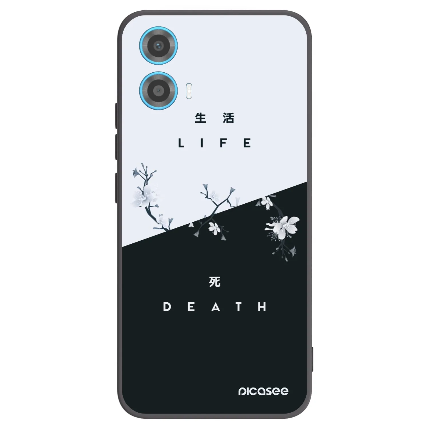 Picasee Μαύρη θήκη σιλικόνης για Motorola Moto G34 5G - Life - Death