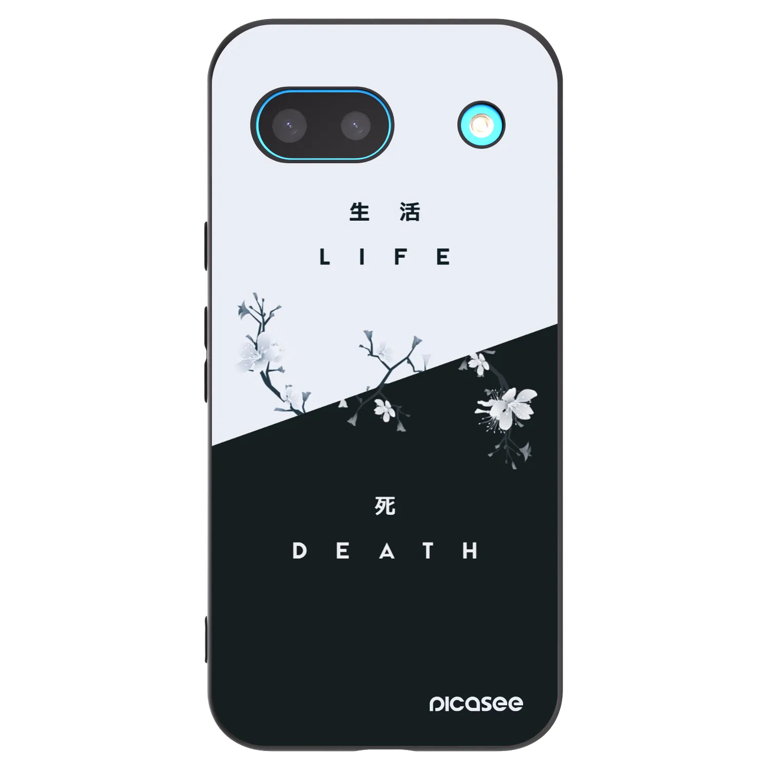 Picasee Μαύρη θήκη σιλικόνης για Google Pixel 8a - Life - Death