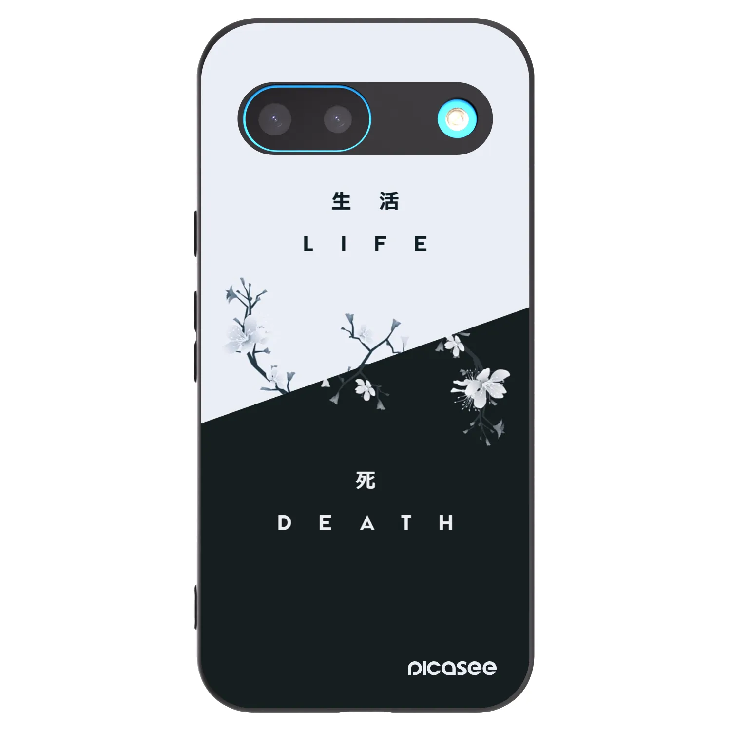 Picasee Μαύρη θήκη σιλικόνης για Google Pixel 8 - Life - Death