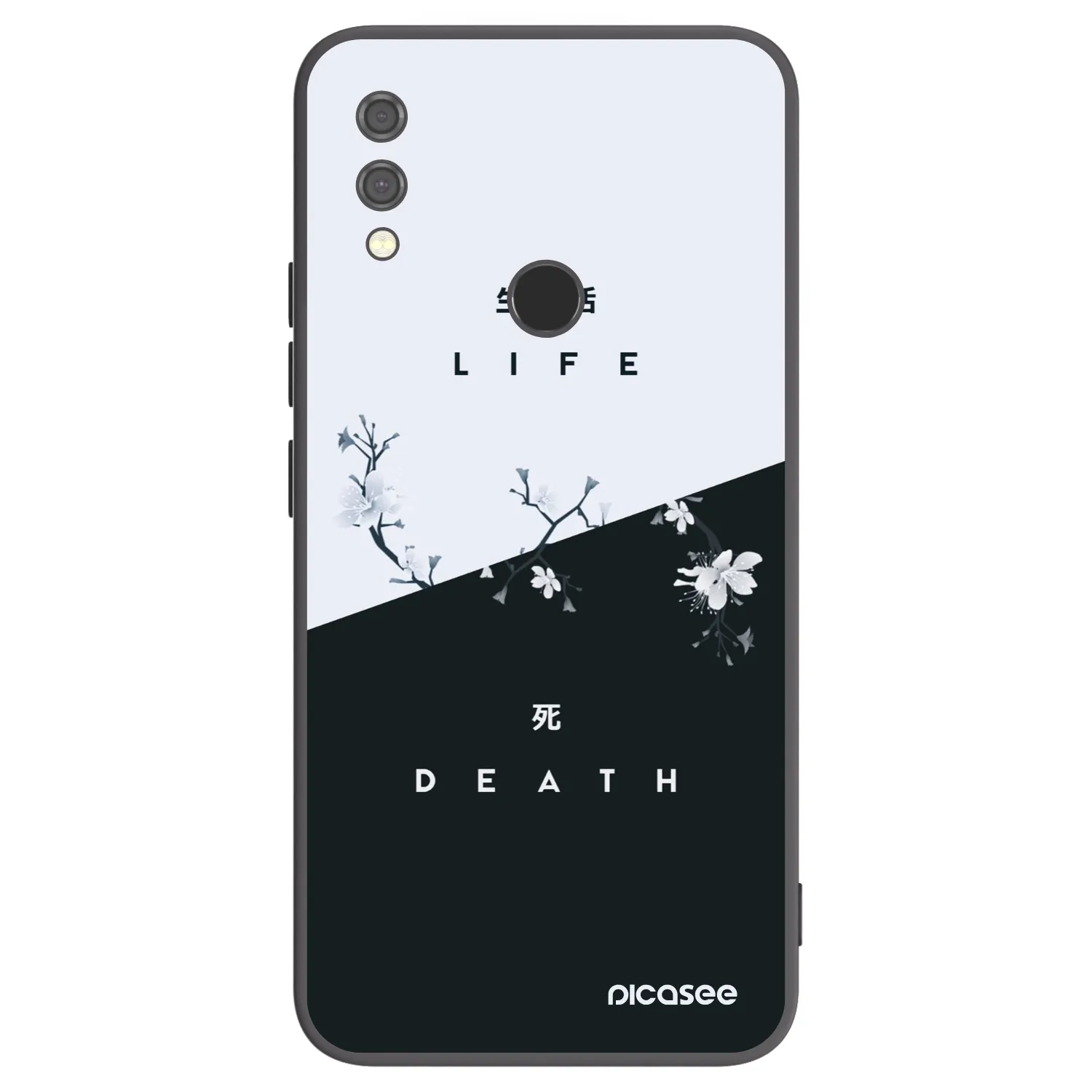 Picasee Μαύρη θήκη σιλικόνης για Xiaomi Redmi Note 7 - Life - Death