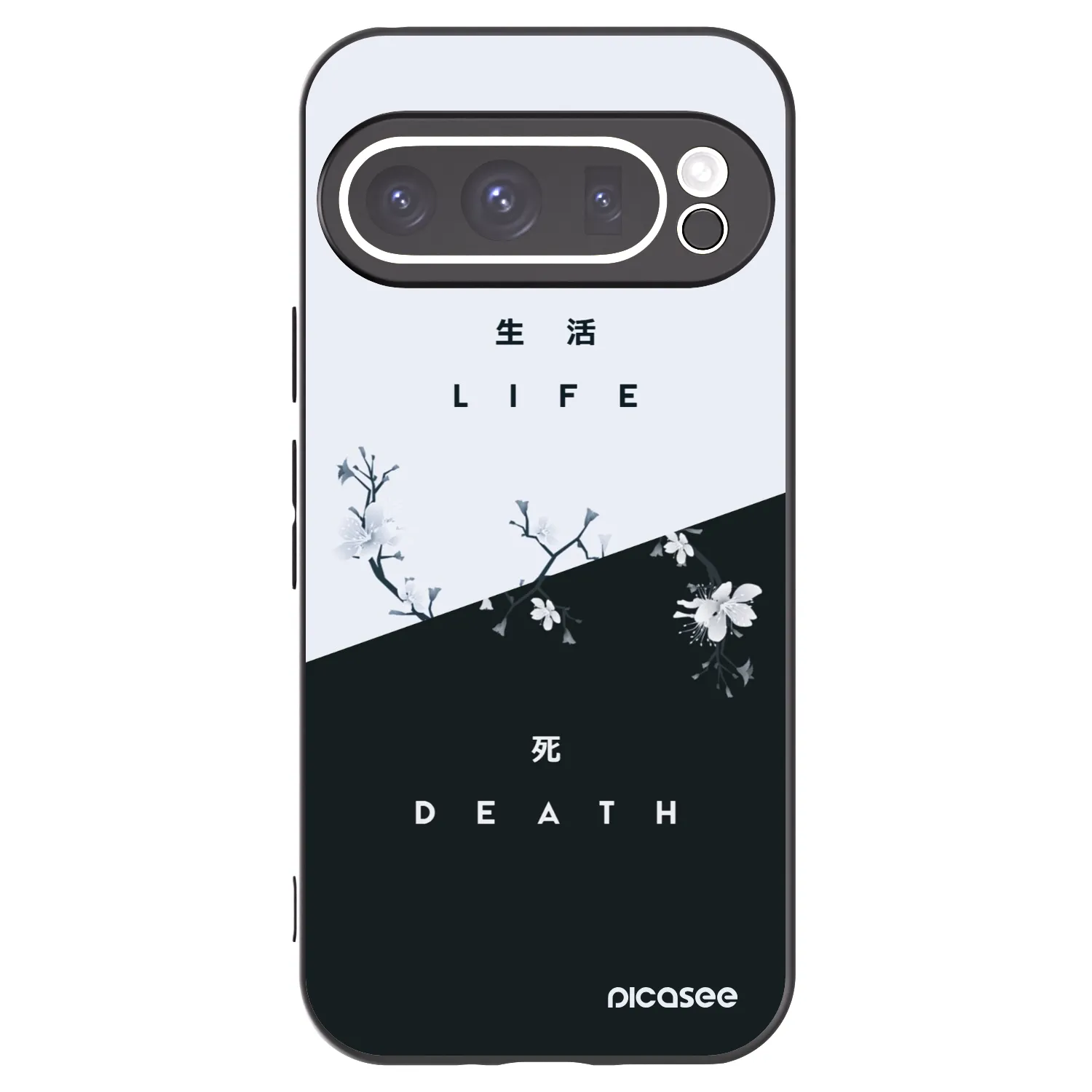 Picasee Μαύρη θήκη σιλικόνης για Google Pixel 9 Pro - Life - Death