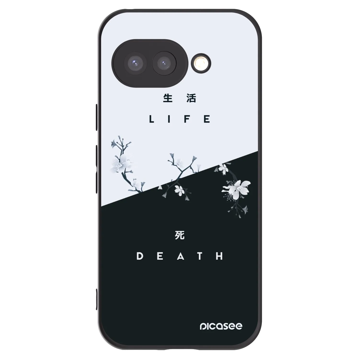 Picasee Μαύρη θήκη σιλικόνης για Google Pixel 9a - Life - Death