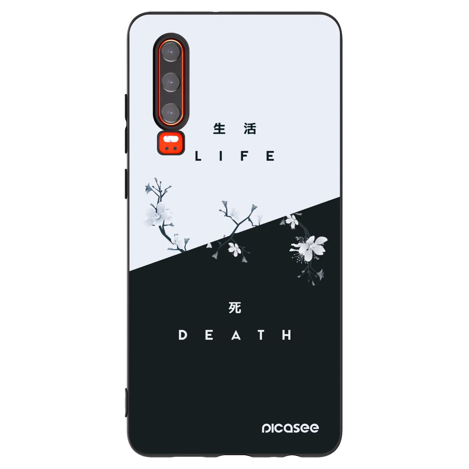 Picasee Μαύρη θήκη σιλικόνης για Huawei P30 - Life - Death
