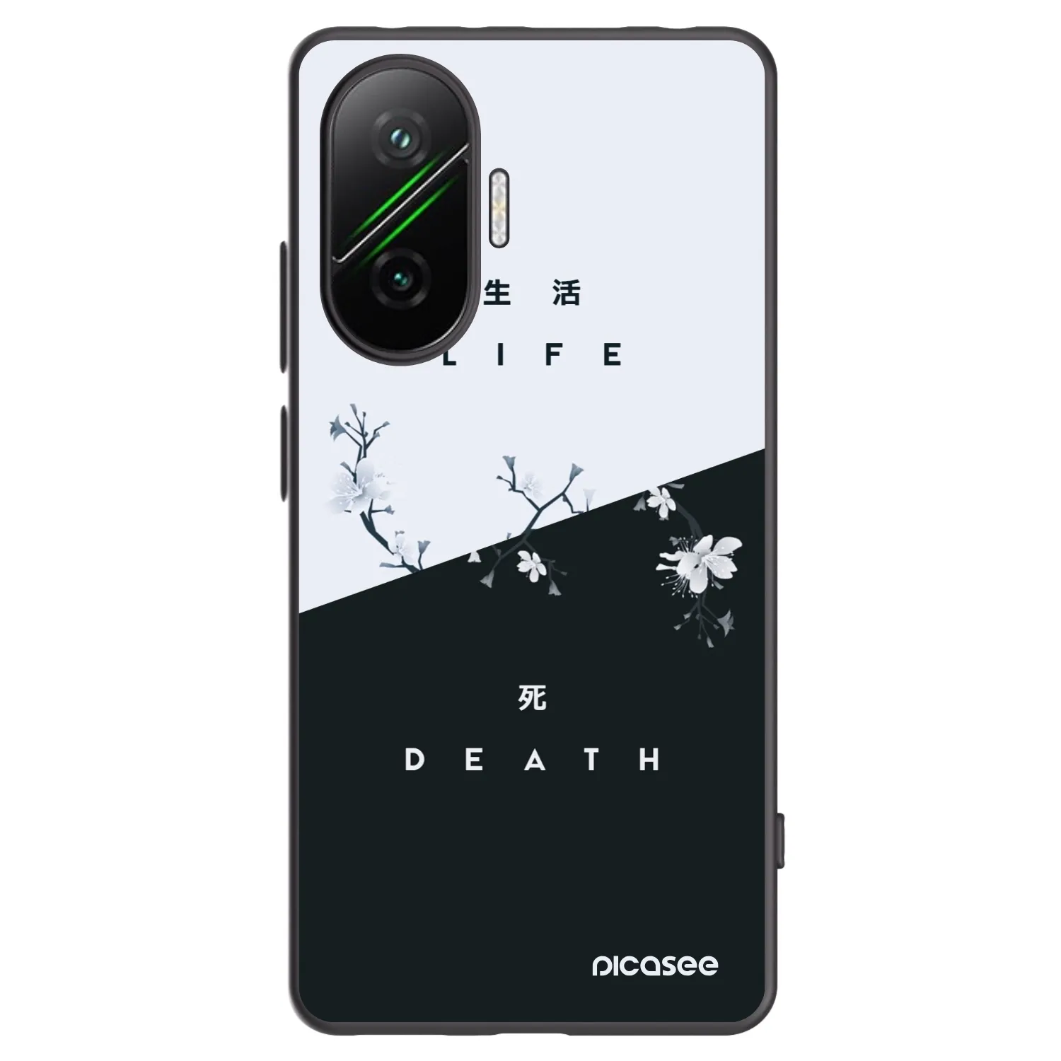 Picasee Μαύρη θήκη σιλικόνης για Xiaomi Poco F7 Pro 5G - Life - Death