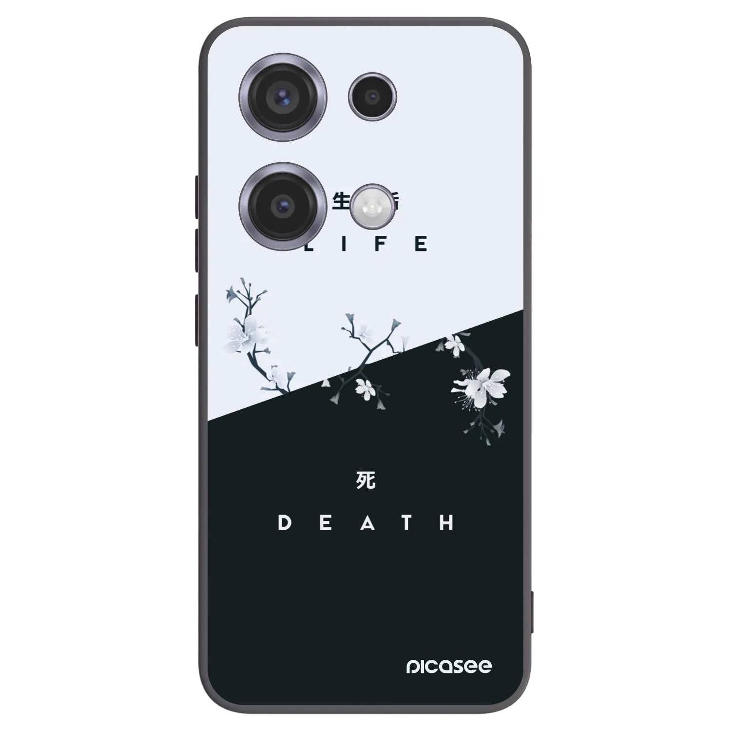 Picasee Μαύρη θήκη σιλικόνης για Xiaomi Redmi Note 14S - Life - Death