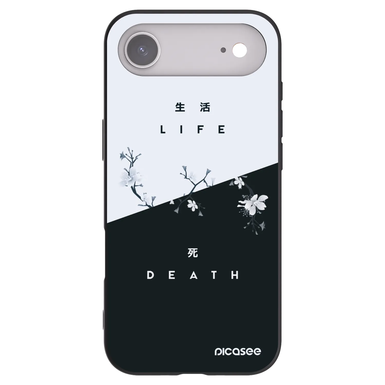 Picasee Μαύρη θήκη σιλικόνης για Apple iPhone Air - Life - Death