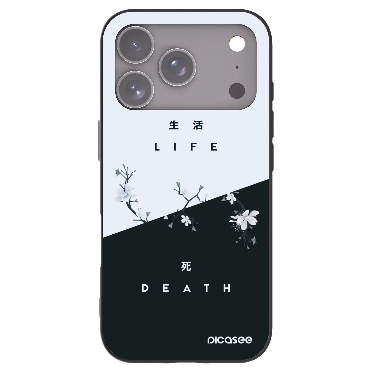 Picasee Μαύρη θήκη σιλικόνης για Apple iPhone 17 Pro - Life - Death
