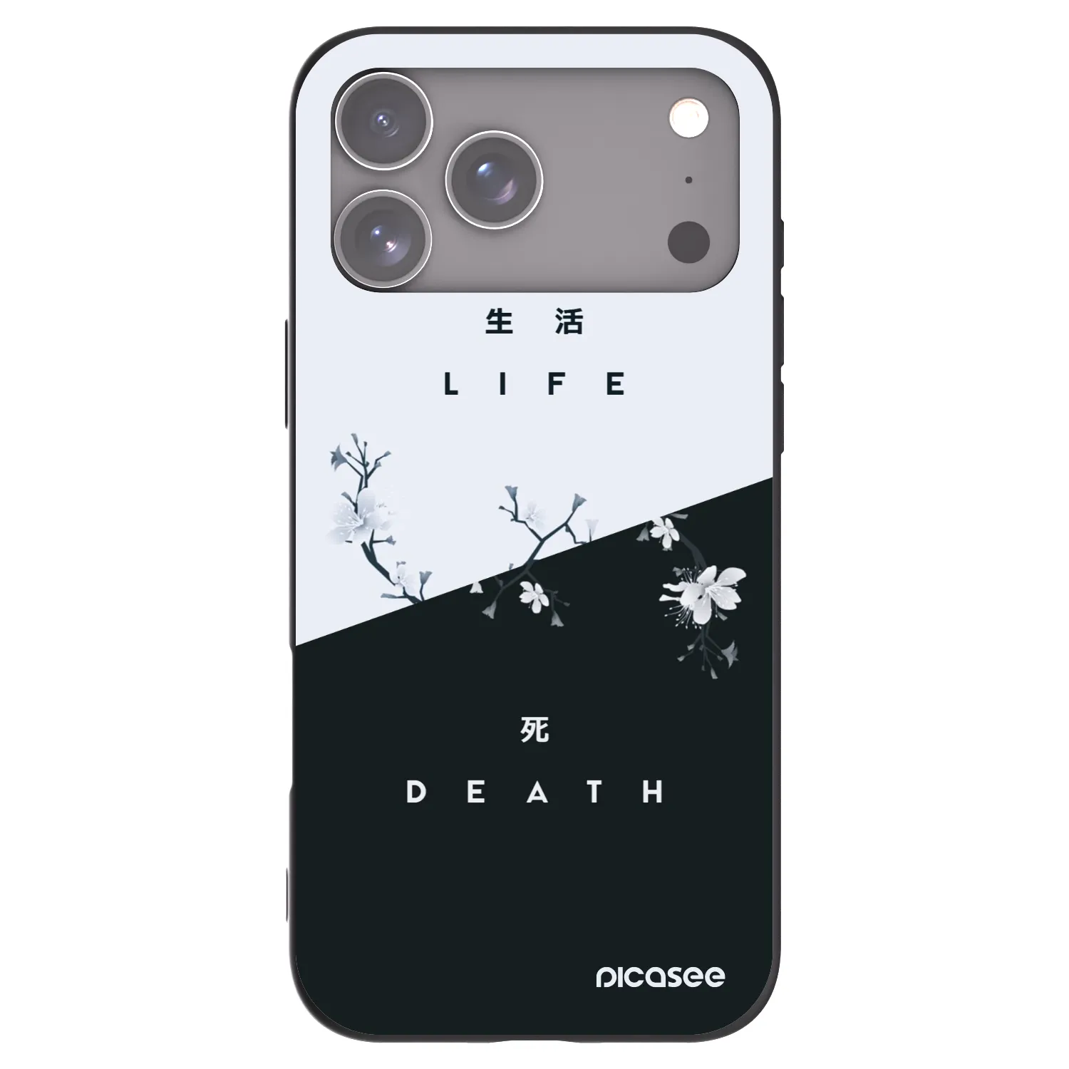 Picasee Μαύρη θήκη σιλικόνης για Apple iPhone 17 Pro Max - Life - Death