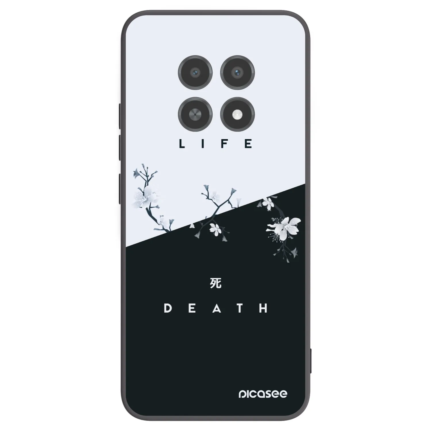 Picasee Μαύρη θήκη σιλικόνης για Realme 12X - Life - Death