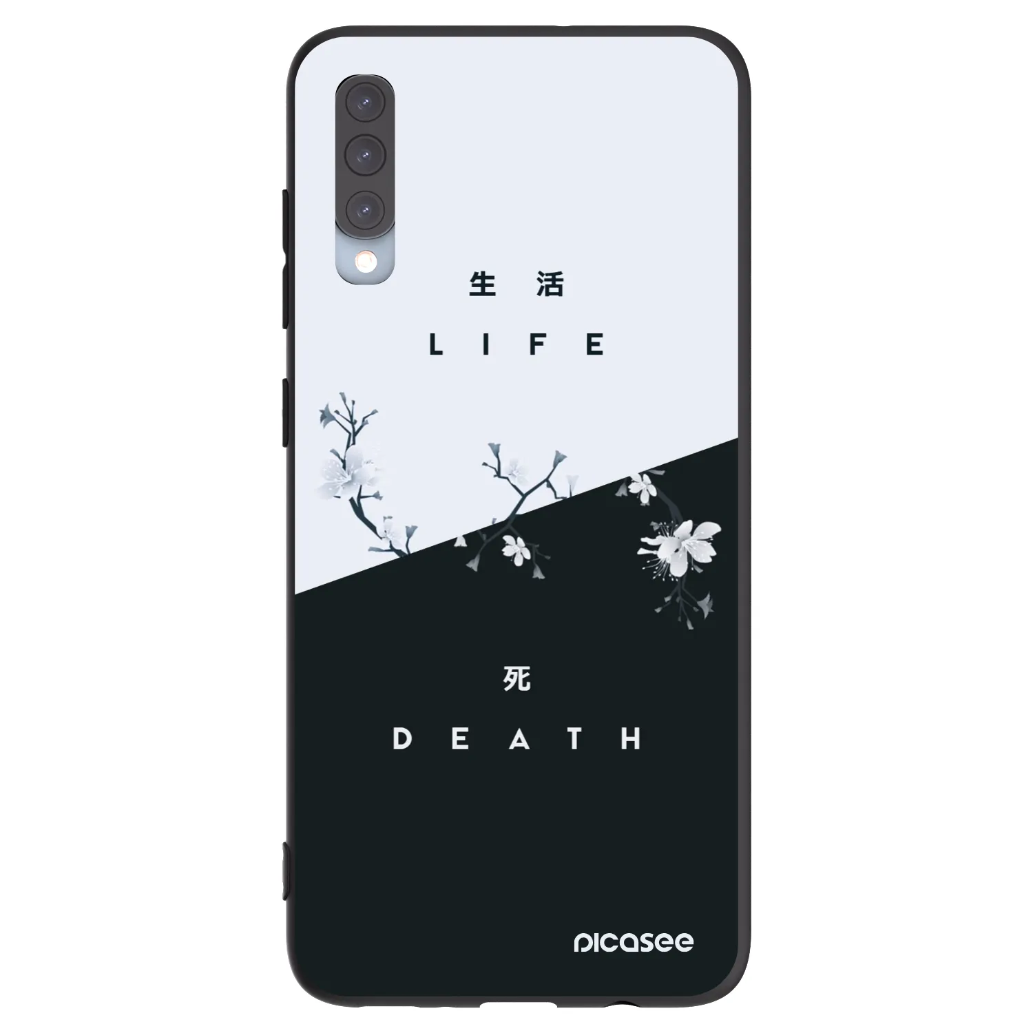 Picasee Μαύρη θήκη σιλικόνης για Samsung Galaxy A70 A705F - Life - Death
